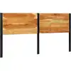 Image de vidaXL Tête de lit 200 cm bois massif d'acacia et fer