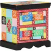 Image de vidaXL Cabinet de chevet avec tiroir Multicolore 40 x 35 x 45 cm