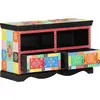 Image de vidaXL Meuble TV 80 x 35 x 50 cm Multicolore Bois de mangue massif