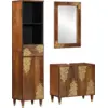 Image de vidaXL Ensemble de Meubles de Salle de Bain 3 pièces Marron miel