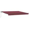 Image de vidaXL Auvent manuel rétractable bordeaux 400x300 cm, auvent, auvent de porte, auvent de jardin, store, auvent de terrasse, auvent de porche