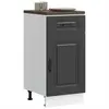 Image de vidaXL Armoire de cuisine Kalmar noir bois d'ingénierie