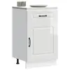 Image de vidaXL Armoire de cuisine Kalmar blanc brillant bois ingénierie