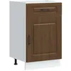 Image de vidaXL Armoire de cuisine Kalmar chêne marron bois d'ingénierie, meuble bas d'évier, meuble bas de cuisine avec tiroir, meuble bas de cuisine avec porte