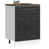 Image de vidaXL Armoire de cuisine Kalmar noir bois d'ingénierie