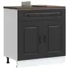 Image de vidaXL Armoire de cuisine Kalmar noir bois d'ingénierie