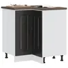 Image de vidaXL Armoire d'angle de cuisine Kalmar noir bois d'ingénierie