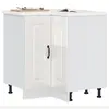 Image de vidaXL Armoire d'angle de cuisine Kalmar blanc brillant