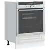 Image de vidaXL Armoire à four Kalmar blanc brillant bois d'ingénierie