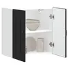 Image de vidaXL Armoire murale de cuisine Kalmar noir bois d'ingénierie