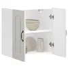 Image de vidaXL Armoire murale de cuisine Kalmar blanc brillant bois ingénierie
