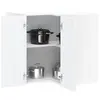 Image de vidaXL Armoire murale d'angle de cuisine Kalmar blanc brillant