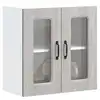 Image de vidaXL Armoire murale de cuisine avec porte vitrée "Kalmar" Bois d'ingénierie gris Sonoma