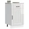 Image de vidaXL Armoire de cuisine Lucca blanc brillant bois ingénierie