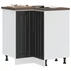Image de vidaXL Armoire d'angle de cuisine Lucca noir bois d'ingénierie