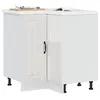Image de vidaXL Armoire d'angle de cuisine Lucca blanc brillant bois ingénierie