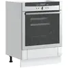 Image de vidaXL Armoire de four Lucca blanc brillant bois ingénierie