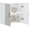 Image de vidaXL Armoire murale de cuisine Lucca blanc brillant bois ingénierie