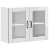 Image de vidaXL Armoire murale de cuisine avec porte vitrée "Lucca" Bois
