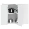 Image de vidaXL Armoire d'angle murale de cuisine Lucca blanc bois d'ingénierie