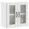 Image de vidaXL Armoire murale de cuisine avec porte en verre Lucca blanc