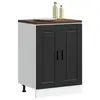 Image de vidaXL Armoire de cuisine Porto noir bois d'ingénierie