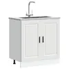 Image de vidaXL Meuble bas pour évier Porto blanc 80x46x81,5 cm bois ingénierie