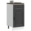 Image de vidaXL Armoire de cuisine Porto noir bois d'ingénierie