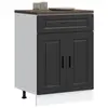 Image de vidaXL Armoire de cuisine Porto noir bois d'ingénierie