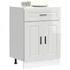 Image de vidaXL Armoire de cuisine Porto blanc brillant bois ingénierie