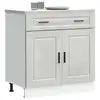 Image de vidaXL Armoire de cuisine Porto gris béton bois d'ingénierie