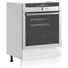 Image de vidaXL Armoire à four Porto blanc brillant bois d'ingénierie