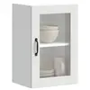 Image de vidaXL Armoire murale de cuisine avec porte en verre Porto blanc