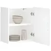 Image de vidaXL Armoires murales de cuisine 2 pcs Porto blanc brillant
