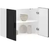 Image de vidaXL Armoire murale de cuisine Porto noir bois d'ingénierie