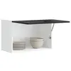 Image de vidaXL Armoire murale de cuisine Porto noir bois d'ingénierie