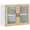 Image de vidaXL Armoire murale de cuisine et porte en verre Porto chêne sonoma