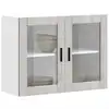 Image de vidaXL Armoire murale de cuisine avec porte en verre Porto sonoma gris