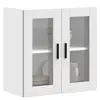 Image de vidaXL Armoire murale de cuisine avec porte en verre Porto blanc