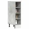 Image de vidaXL Meuble bas "Riga" Gris béton 20 x 44,5 x 81,5 cm Bois d'ingénierie