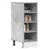 Image de vidaXL Meuble bas "Riga" Gris béton 30 x 44,5 x 81,5 cm Bois d'ingénierie