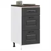 Image de vidaXL Meuble bas de cuisine « Kalmar » Bois d'ingénierie noir