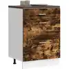 Image de vidaXL Meuble bas de cuisine "Lyon" Chêne fumé Bois d'ingénierie