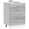Image de vidaXL Meuble bas de cuisine "Lyon" Gris Sonoma Bois d'ingénierie