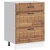 Image de vidaXL Armoire de cuisine Lucca vieux bois bois ingénierie, meuble d'évier, meuble de cuisine avec tiroir, meuble de cuisine à tiroir