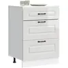 Image de vidaXL Meuble bas de cuisine « Kalmar » Bois d'ingénierie blanc brillant