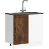 Image de vidaXL Meuble bas de cuisine Lucca chêne fumé bois d'ingénierie