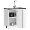 Image de vidaXL Meuble bas de cuisine « Kalmar » Bois d'ingénierie noir