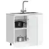 Image de vidaXL Armoire de cuisine Kalmar gris béton bois d'ingénierie