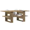 Image de vidaXL Table basse chêne artisanal 102x55x42 cm bois d'ingénierie